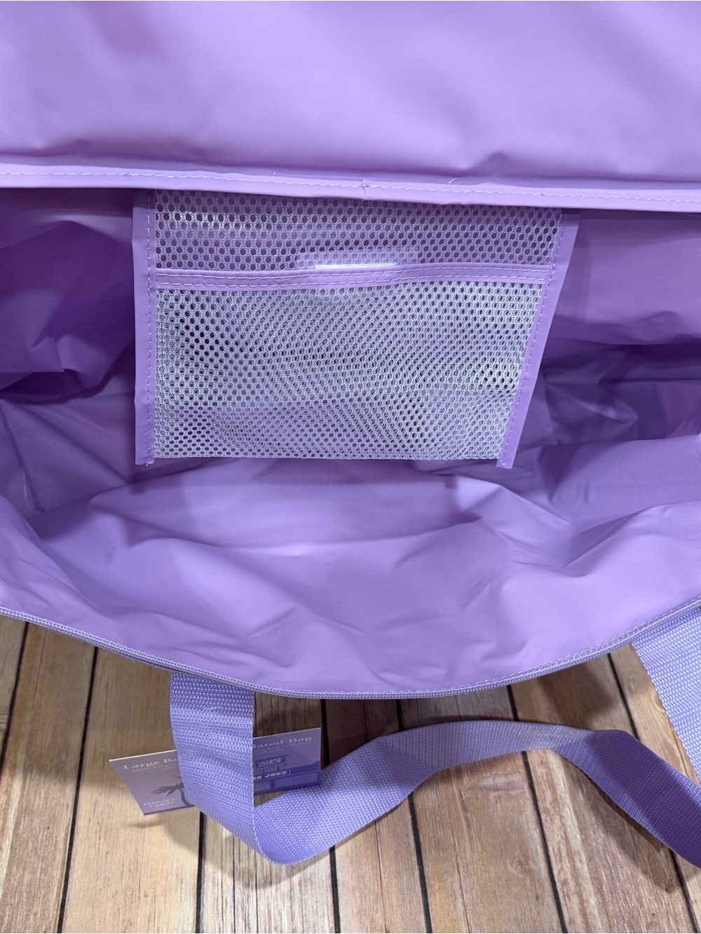 NEW WITH TAGS - Trader Joe's Large Reusable Insulated Bag Lavender PURPLE - Picture 4 of 6